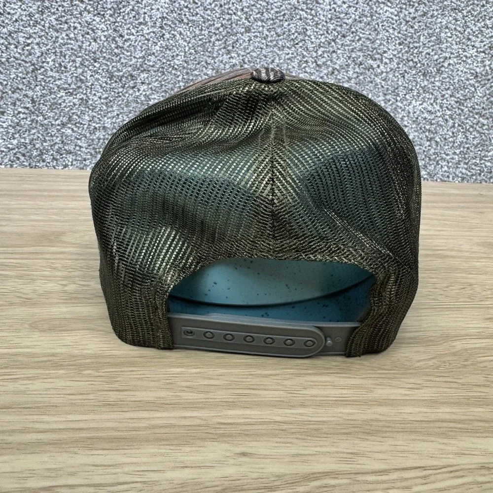 What The Fin Hats Lot Of 2 Snap Back Cap Camo Pattern Mesh Back Fishing Outdoors